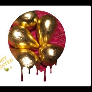 5 GOLDEN PEARS DECOR ACCENTS